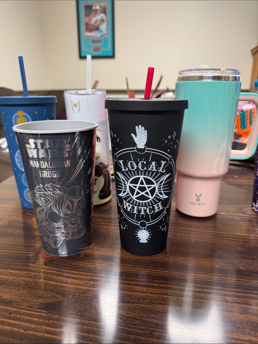 Local Witch Matte Black Travel Cup with Straw - Unbranded